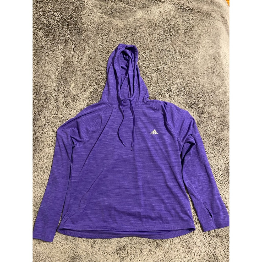 Adidas purple Climalite hoodie sweater